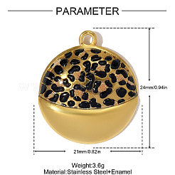304 Stainless Steel Enamel Pendants&nbsp;STAS-OY005-18G