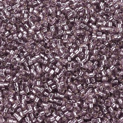 MIYUKIデリカビーズ小  シリンダー  日本製シードビーズ  15/0  （dbs0146)シルバーライニングスモーキーアメジスト  1.1x1.3mm  穴：0.7mm  約175000個/袋  50 G /袋&nbsp;SEED-X0054-DBS0146