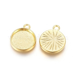 Tibetan Style Pendant Cabochon Settings&nbsp;TIBE-A23176-G-FF