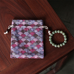 Fish Scales Pattern Cotton Fabric&nbsp;DIY-WH0622-777A