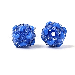 不透明アクリルと透明樹脂のラインストーンビーズ  ハート柄とrondelle  ミックスカラー  16.5~17.5x15mm  穴：2.3mm&nbsp;SACR-Q005-02A