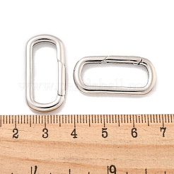 Rack Plating Brass Spring Gate Clasps&nbsp;KK-Q814-14P