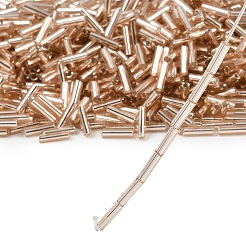 ガラス竹ビーズ  銀並ぶ  小麦  6~8x1.8mm  穴：0.6mm  約1250個/50g&nbsp;X-TSDB6MM39A