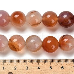 天然石瑪瑙ビーズ連売り  ラウンド  チョコレート  14mm  穴：1mm  約27個/連  14.88~15.35''（37.8~39センチメートル）&nbsp;G-G175-A02-01
