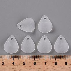 透明つや消しアクリルパーツ  花弁  ホワイト  17x14x2.5mm  穴：1.8mm  約2330個/500g&nbsp;MACR-S371-09A-701