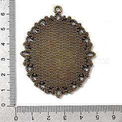 Large Vintage Tibetan Style Alloy Pendant Cabochon Settings&nbsp;TIBEP-M018-70AB-NF