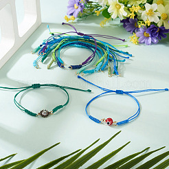 30Pcs 10 Colors Waxed Polyester Cord Braided Bracelet Making&nbsp;BJEW-TA00653