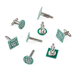4 Pairs 2 Style Brass Cufflinks&nbsp;AJEW-CF0001-22