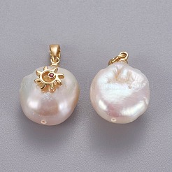 Natural Cultured Freshwater Pearl Pendants&nbsp;KK-L187-05A
