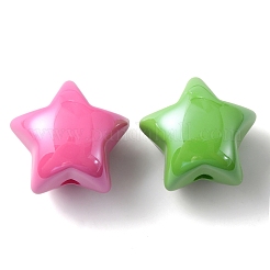 不透明なアクリルビーズ  スター  ミックスカラー  16.5x16.5x14mm  穴：2.6mm&nbsp;MACR-M025-09