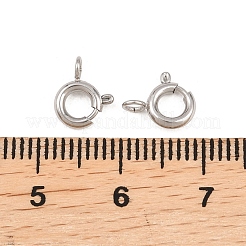 304ステンレス鋼スプリングゲートリング  リング  ステンレス鋼色  9x7x1.5mm  穴：1.6mm&nbsp;X-STAS-P437-11P