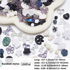 150Pcs Opaque & Transparent Acrylic Beads&nbsp;MACR-SP0002-18A