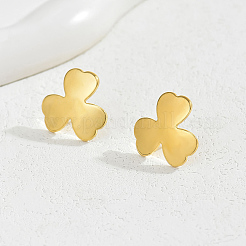 Fashionable Irregular Clover 201 Stainless Steel Stud Earrings&nbsp;BM5388