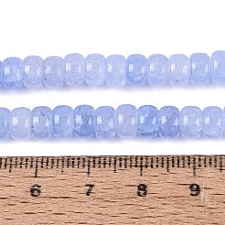 グラデーション染めガラスビーズ連売り  天然石風  ロンデル  コーンフラワーブルー  6x4mm  穴：0.8~1.2mm  約185~196個/連  29.13~31.30インチ（74~79.5cm）&nbsp;GLAA-Q106-05A-A08