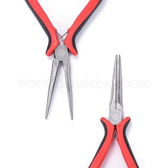 炭素鋼製ニッパー/ヤットコ  長チェーンラジオペンチ（ラジオペンチ）  艶出し  ガンメタ色  150mm&nbsp;PT-S032