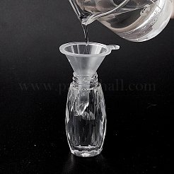 透明なプラスチック製の化粧品クリームジャー  ポットダイヤモンドクリームボックス  ふた付き  空の瓶  詰め替えボトルと透明プラスチック漏斗ホッパー  透明&nbsp;DIY-BC0011-07