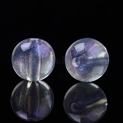 透明なアクリルビーズ  グリッターパウダー  ラウンド  透明  11.5x11mm  穴：2mm  約520個/500g&nbsp;OACR-N008-108C-01
