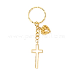 Cross with Heart Alloy Keychains&nbsp;KEYC-JKC01456