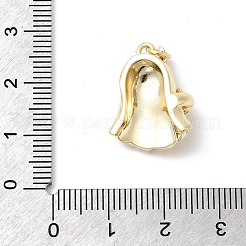 Brass Micro Pave Cubic Zirconia Pendants&nbsp;KK-Z137-12G