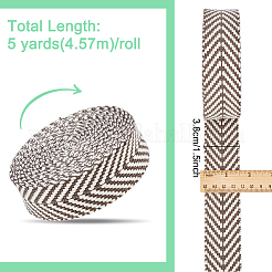 5 Yards Polycotton Jacquard Arrow Ribbon&nbsp;OCOR-WH0078-173B