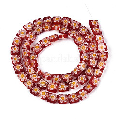 Handmade Millefiori Lampwork Beads Strands&nbsp;LAMP-T022-10A