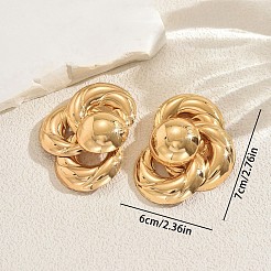 Flower Zinc Alloy Stud Earrings&nbsp;FS-WG2770E-01