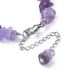Natural Amethyst Chip Bracelets&nbsp;BJEW-JB04489-02
