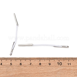 弾性有刺鉄線  ステンレス鋼パーツ  指輪固定用  ホワイト  50~60x1mm&nbsp;X-FIND-Q086-F-02