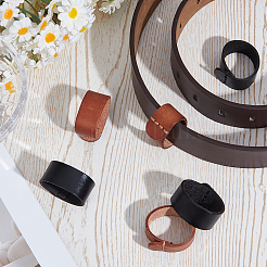 2Sets 2 Colors PU Leather Waist Belt Keeper Rings&nbsp;FIND-GF0009-20B