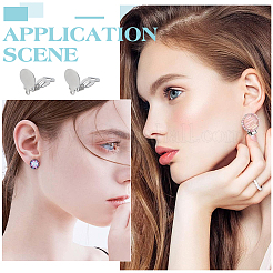 80Pcs 304 Stainless Steel Clip-on Earring Findings&nbsp;STAS-ME0001-59