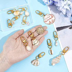 Electroplate Shell Pendant Decorations&nbsp;HJEW-NB00203