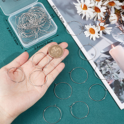 50Pcs Long-Lasting Plated Brass Hoop Earrings Findings&nbsp;KK-BBC0013-19