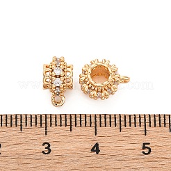 Brass Micro Pave Cubic Zirconia Tube Bails&nbsp;KK-H513-03G