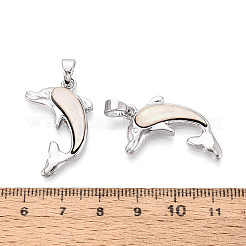 Alloy and Dyed Natural Paua Shell Pendants&nbsp;PALLOY-T093-07A