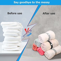 10個 2色 TPU 伸縮性バインディングストラップ  プラスチックボタン付きボタンホールテープ  洋服収納に  窓のカーテンホールドバック  ミックスカラー  357x20x1mm  5個/カラー&nbsp;FIND-GF0004-18