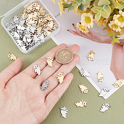 80Pcs 2 Colors 304 Stainless Steel Pendants&nbsp;STAS-DC0011-90
