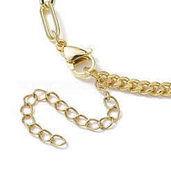 Brass Curb & Paperclip Chains Bracelet Making&nbsp;BJEW-JB10030-01