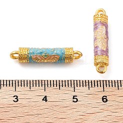 Alloy Enamel Column with Butterfly Links Connector Charms&nbsp;ENAM-M008-10G