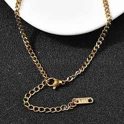 304 Stainless Steel Half Paperclip Chain & Twisted Chain Necklaces for Women&nbsp;NJEW-Z091-11G