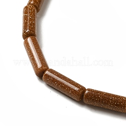 合成ゴールドストーン金砂石ビーズ連売り  コラム  13.5~14x4~4.5mm  穴：1.2mm  約28個/連  15.16''（38.5センチメートル）&nbsp;G-D464-31
