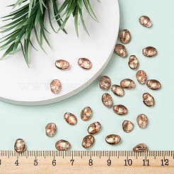 チェコガラスビーズ  チューリップの花びら/ユリの花びら  砂茶色  8.5x6x4mm  穴：1mm  約380個/袋  95~100 G /袋&nbsp;GLAA-L025-D06