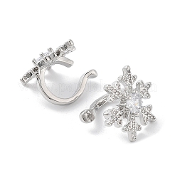 Rack Plating Brass Micro Pave Cubic Zirconia Clip-on Ring&nbsp;EJEW-C081-05P
