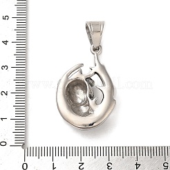 316L Stainless Steel Tibetan Style Rhinestone Pendants&nbsp;STAS-D096-01A-AS