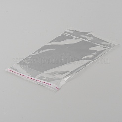 吊り下げ穴付きの長方形の opp セロハンバッグ  セルフシール袋  透明  15.3x8x0.01cm&nbsp;OPP-WH0011-03A