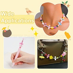 UVメッキ不透明アクリルビーズ40個。  虹色の  ハート/甘い言葉が書かれたキャンディー  ミックスカラー  11.5x24x12mm  穴：3.5mm&nbsp;PACR-CJ0001-51