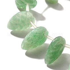 天然石グリーンアベンチュリンビーズ連売り  葉  トップ掘削  17~18x13~14x5~6mm  穴：0.9mm  約15個/連  8.07''（20.5センチメートル）&nbsp;G-P561-A06-01