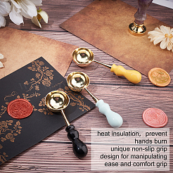 Beech Handle Wax Sealing Stamp Melting Brass Spoon&nbsp;TOOL-CP0001-11