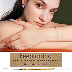 DIY Morse Code Bracelets Making Kits&nbsp;DIY-UN0008-18G