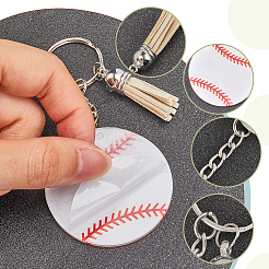 DIY Sports Ball Acrylic Pendant Keychain Making Kits&nbsp;DIY-SP0001-44A
