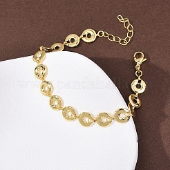 Brass Link Chain Bracelets for Women&nbsp;BJEW-C140-09G